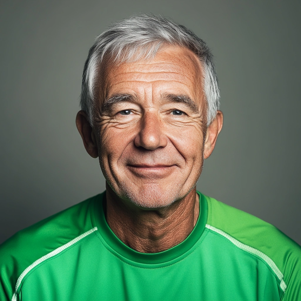 Портрет Василя Коваленка, 72 роки, учасника програм фізичної активності